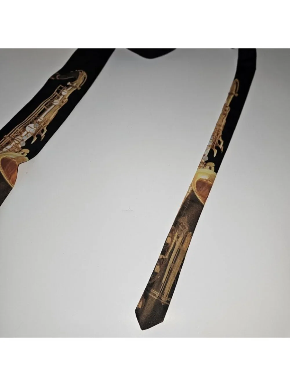 VTG NOS 1995 Ralph Marlin Saxophone Neck Tie Jazz Instrument 56
